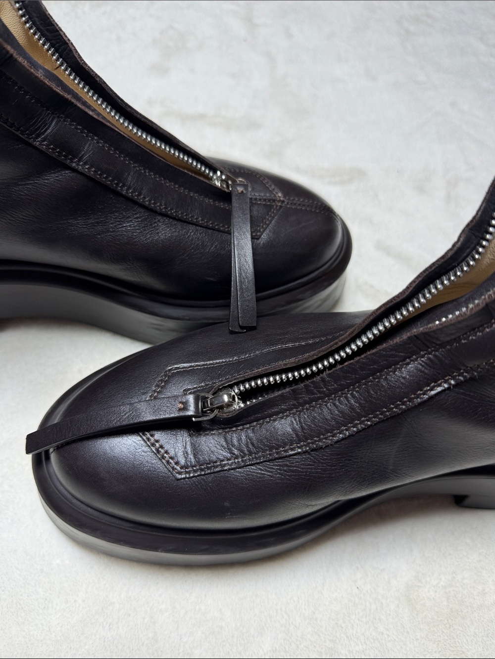 The Row Zipped Booties Size 38 1/2 In Great Pre-Loved shape 👢 - Picture 12 of 15